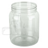 64oz Clear PET Plastic Round Jar with 110-400 Neck Finish(Tray Packs) 504/pallet