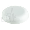 70-400 White Smooth Dome PP Plastic Continuous Thread Lined Closure - 020” Foam HS035 w/ Red SFYP Liner (680/case)