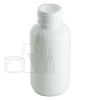 2oz White HDPE Plastic Boston Round Bottle 24-410 Neck Finish (1100/cs)