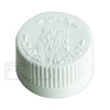 White PP Ribbed CRC (Child Resistant Closure) PDT Cap 20-400 Universal Heat Liner(5000/case)