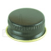 Black Aluminum 20-400 Lid with Pulp Liner and Gold Rim (9200/cs)