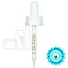 CRC (Child Resistant Closure) Dropper - White with Measurement Markings on Pipette and full 1ml Pull bulb - 76mm 20-400(1400/case)