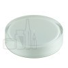 Stock 50ml double wall jar, clear acrylic outer & PP white inner, cap with frosted inner & shiny silver band, PE disc include alternate view
