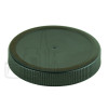 89-400 Black Ribbed Skirt PP Plastic Continuous Thread Lined Closure - Vented HIS Liner(656/cs)