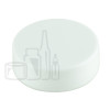 38-400 White Smooth Skirt PP Plastic Continuous Thread Lined Closure - HIS HS035.020 SFYP Liner (4000/case)