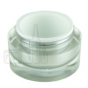 Stock 30ml double wall jar , flushed cap acrylic outer jar & outer cap with matte silver inner spray, PE disc included alternate view