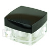 Stock 30ml square double wall acrylic jar with black cap alternate view