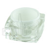Stock 30ml square double wall acrylic jar with black cap alternate view