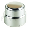 Stock 15ml aluminum jar, silver color, glass inner jar alternate view