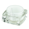 Stock 50ml square double wall acrylic jar with black cap alternate view