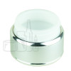 Stock 30ml aluminum jar, silver color, glass inner jar alternate view