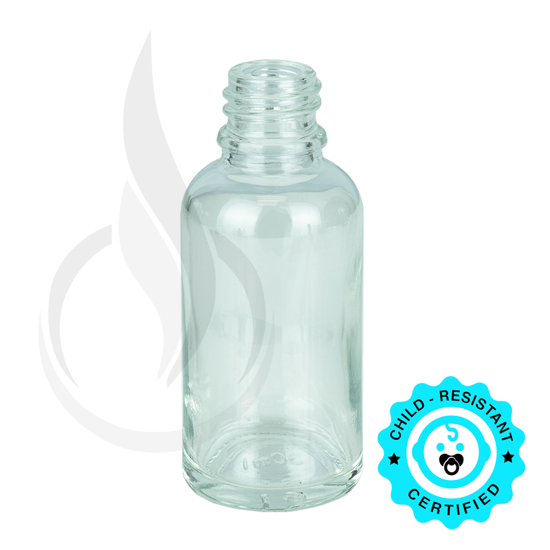 30ml Clear Euro Round Bottle 18-415