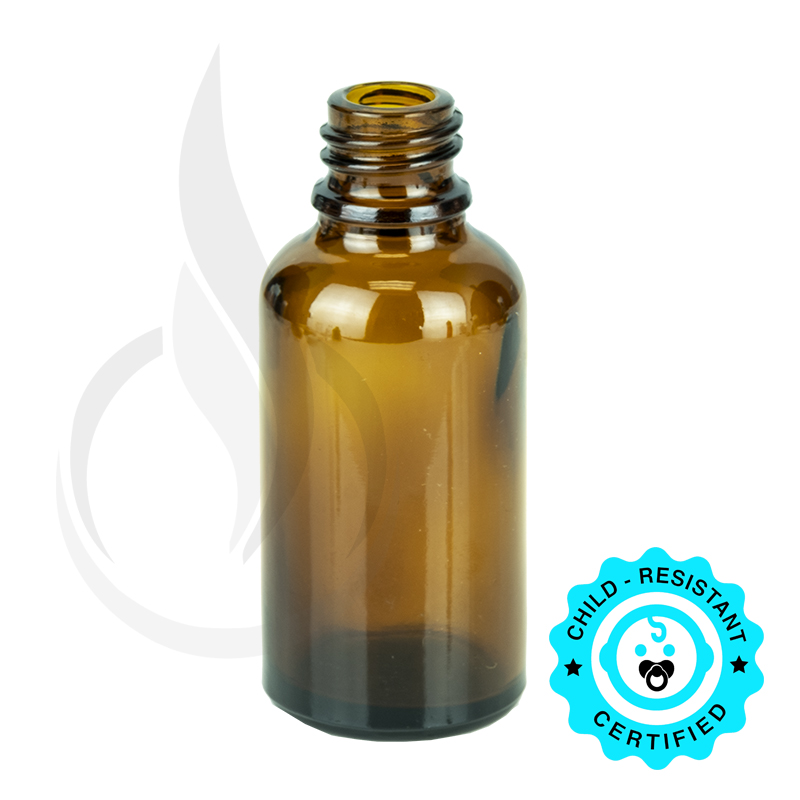 30ml Amber Euro Round Bottle 18-415