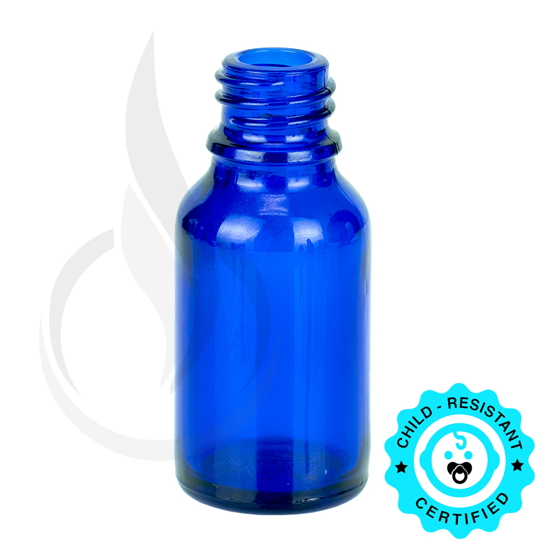 15ml Blue Glass Euro Bottle 18-415