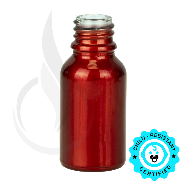 15ml Shiny Red Glass Euro 18-415