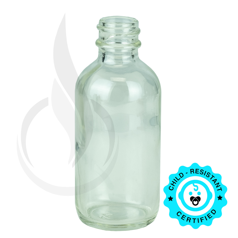 2oz Clear Boston Round Bottle 20-400