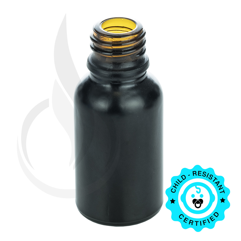 15ml Amber Euro wth Matte Black Coating 18-400
