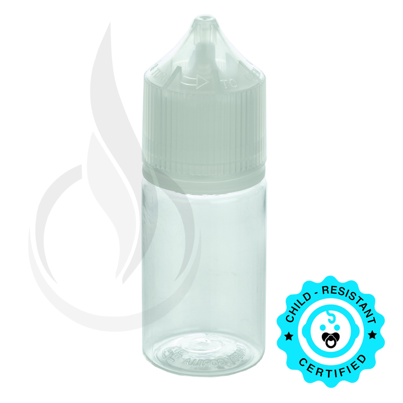 V3 - 30ML PET Plastic STUBBY CHUBBY GORILLA BOTTLE W/ CRC/TE CLEAR CAP(1000/case)