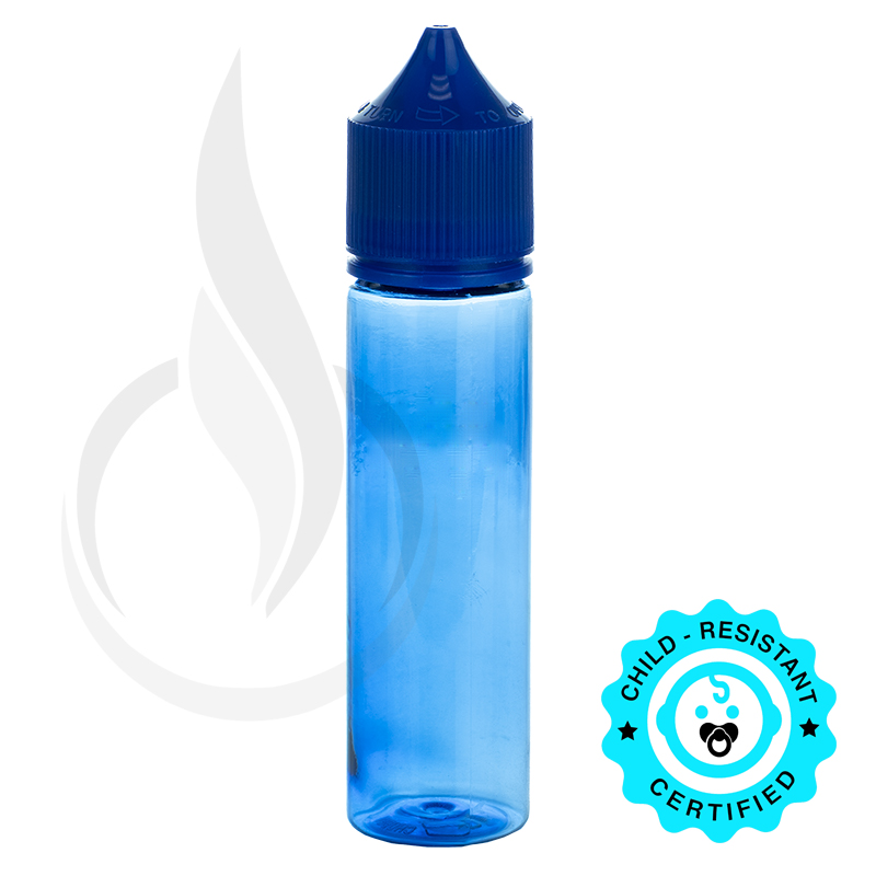 V3 - 60ML BLUE PET CHUBBY GORILLA BOTTLE W/ CRC/TE BLUE CAP