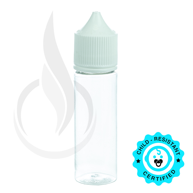 V3 - 50ML PET Plastic CHUBBY GORILLA BOTTLE W/ CRC/TE WHITE CAP