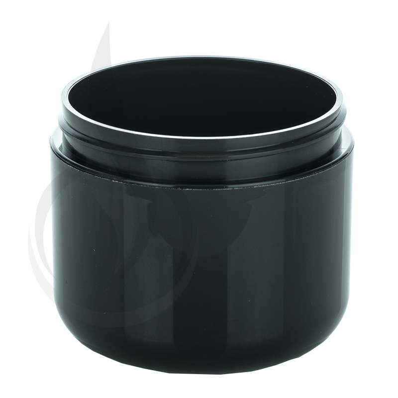 4oz Round Base Solid Black PP Double Wall Jar - 70-400