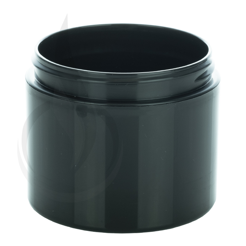 4oz Straight Base Solid Black PP Double Wall Jar - 70-400