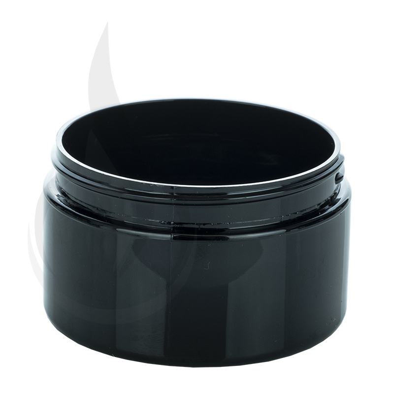 4oz Black Straight Sided Jar with 70-400