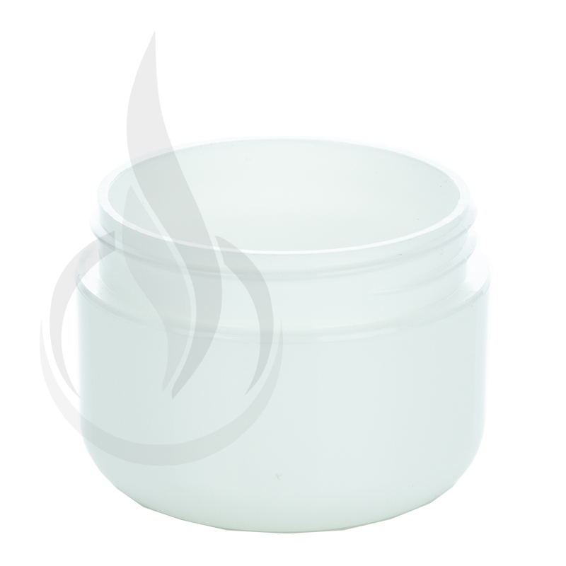 1oz Round Base Solid White PP Double Wall Jar - 53-400