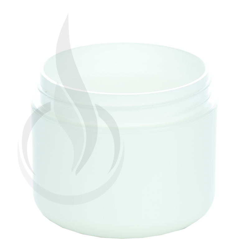 2oz Round Base Solid White PP Double Wall Jar - 58-400