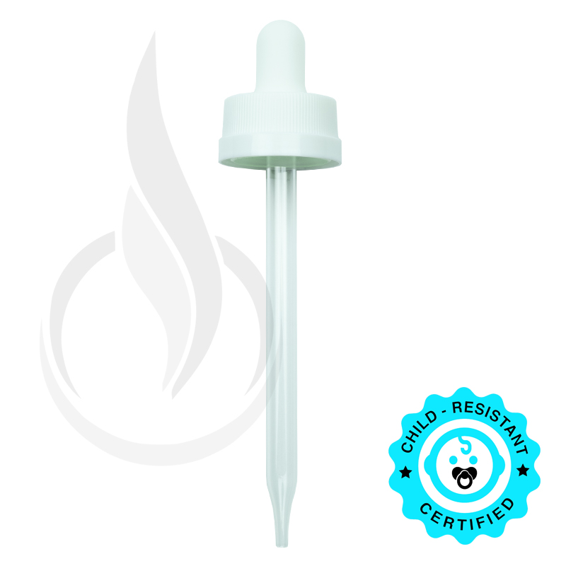 CRC (Child Resistant Closure) Dropper - White - 109mm 22-400