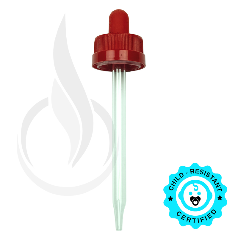 CRC (Child Resistant Closure) Dropper - Red - 109mm 22-400