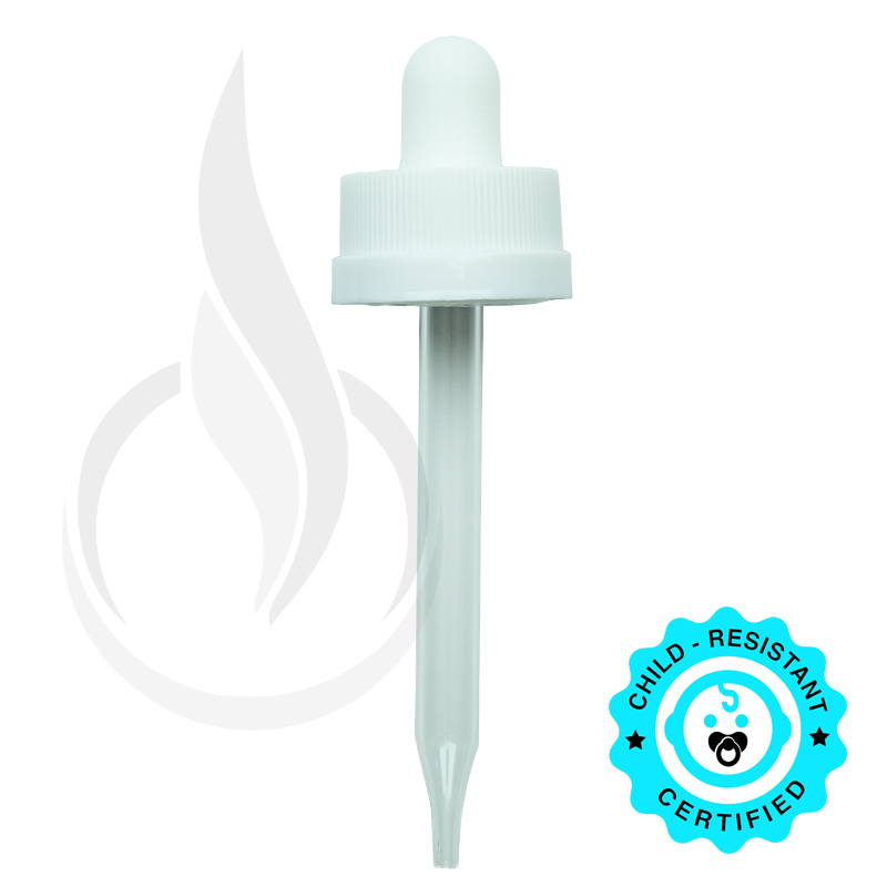 CRC (Child Resistant Closure) Dropper - White - 76mm 20-400