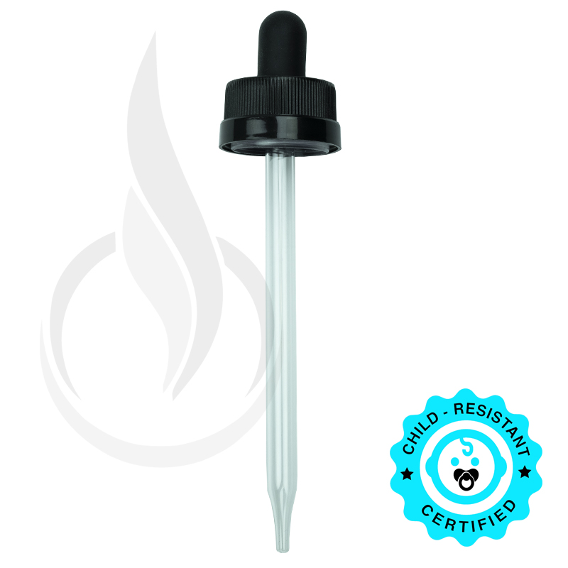 CRC (Child Resistant Closure) Dropper - Black - 109mm 22-400