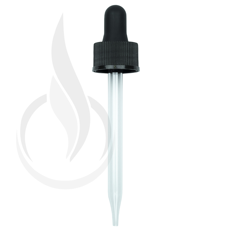 NON CRC (Child Resistant Closure) Dropper - Black - 91mm 20-400