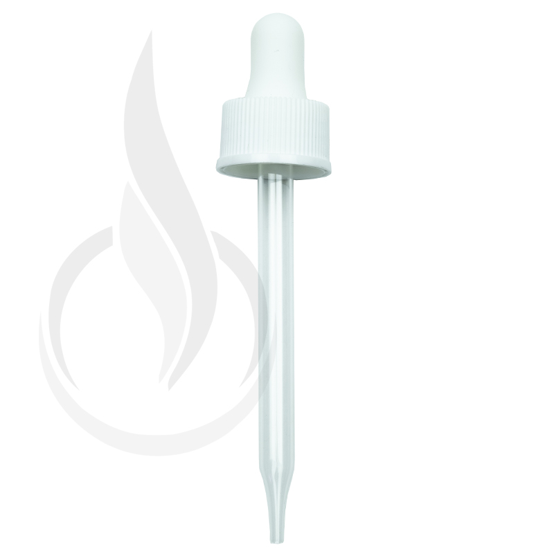 NON CRC (Child Resistant Closure) Dropper - White - 91mm 20-400
