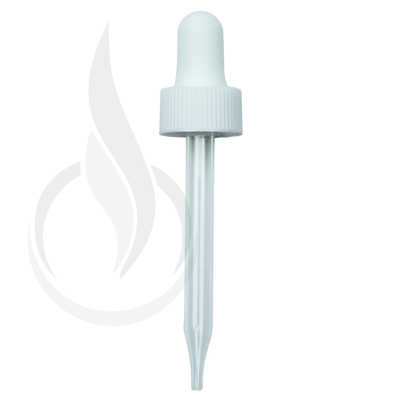 NON CRC (Child Resistant Closure) Dropper - White - 77mm 18-400