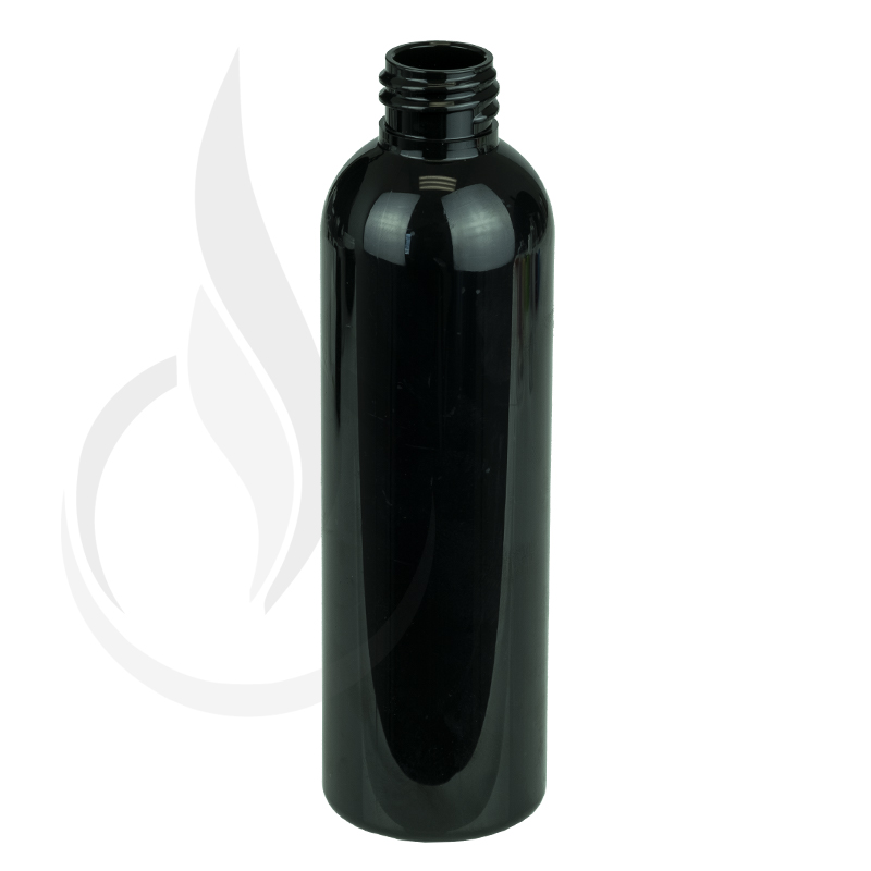 4oz Black Cosmo Round PET Bottle 20-410(550/case)