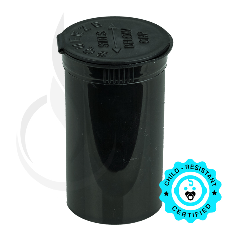 PHILIPS RX® Pop Top Bottle - Black - 19 Dram