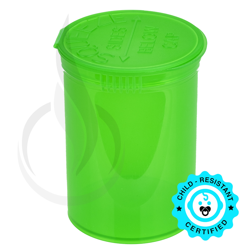 Phillips RX Pop Top Bottle - Green - 30 Dram