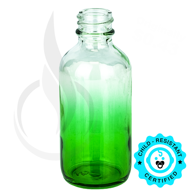 2oz Faded Green Glass Bottle 20-400