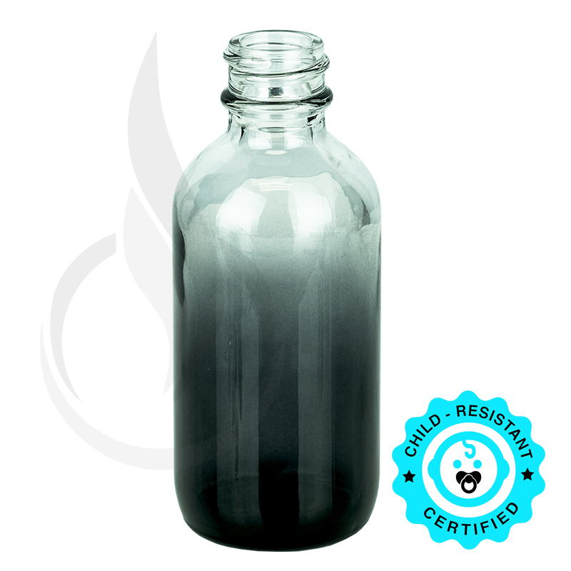 2oz Faded Black Glass Bottle 20-400