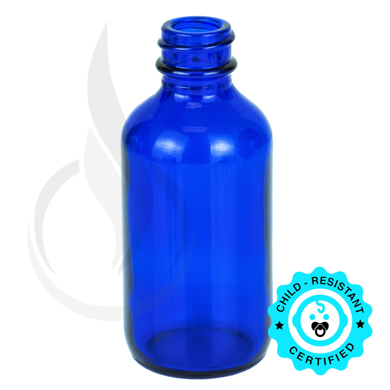 2oz Blue Glass Bottle 20-400