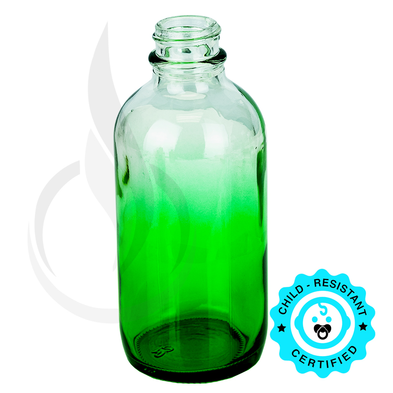 4oz Faded Green Boston Round Bottle 22-400