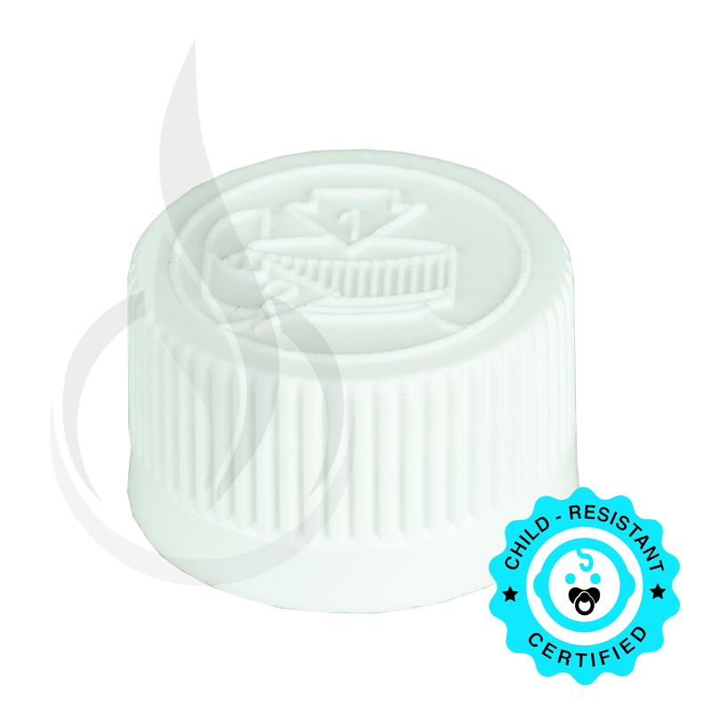 White CRC (Child Resistant Closure) Cap 24-400 HIS Liner(3200/cs)