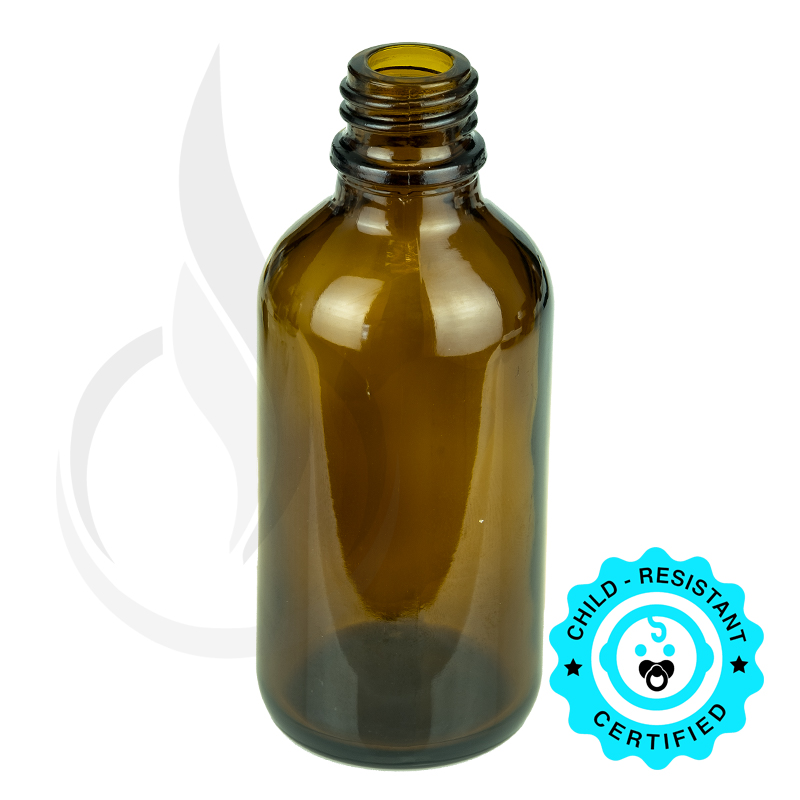 60ml Amber Euro Round Bottle 18-415