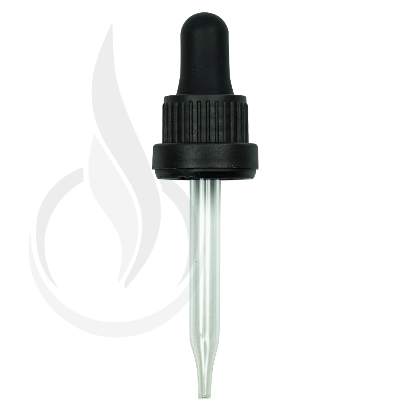 NON CRC + Tamper Evident Dropper - Black - 77mm 18-415