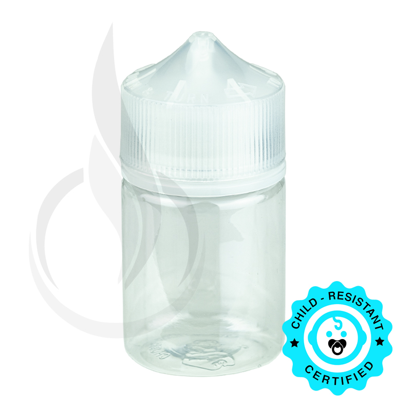 V3 - 60ML PET Plastic STUBBY CHUBBY GORILLA BOTTLE W/ CRC/TE CLEAR CAP(500/case)