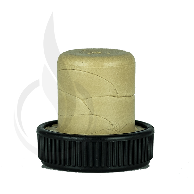 Black Disc/Beige Shank Synthetic Cork