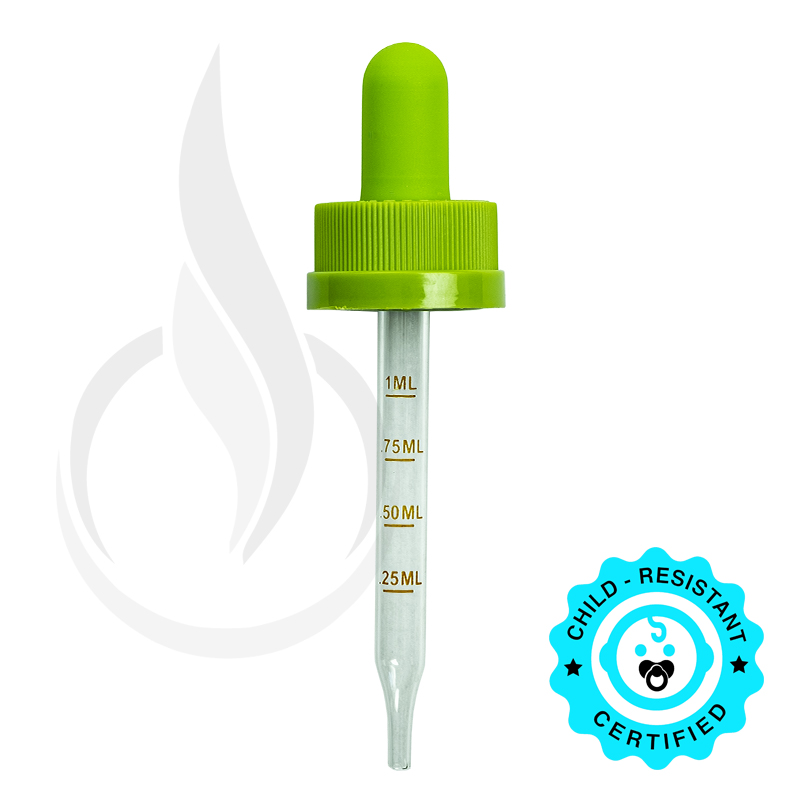CRC Dropper - Green Rubber/Green Cap - 76mm 20-400 w/markings