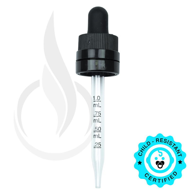 CRC/TE Super Dropper - Black with Measurement Markings on Pipette - 94mm 18-415